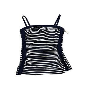Lands' End Striped Nautical Bathing Suit Top Tankini